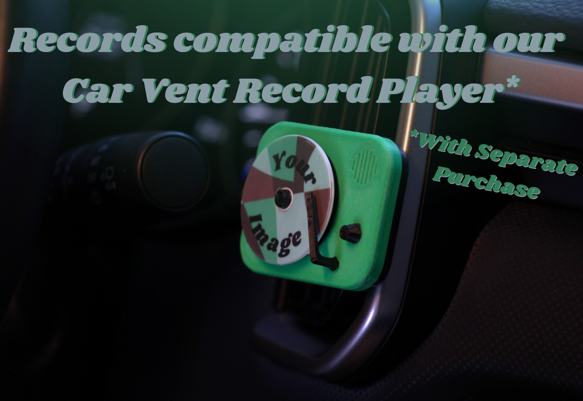 Record/Disk is compatible with car vent record player