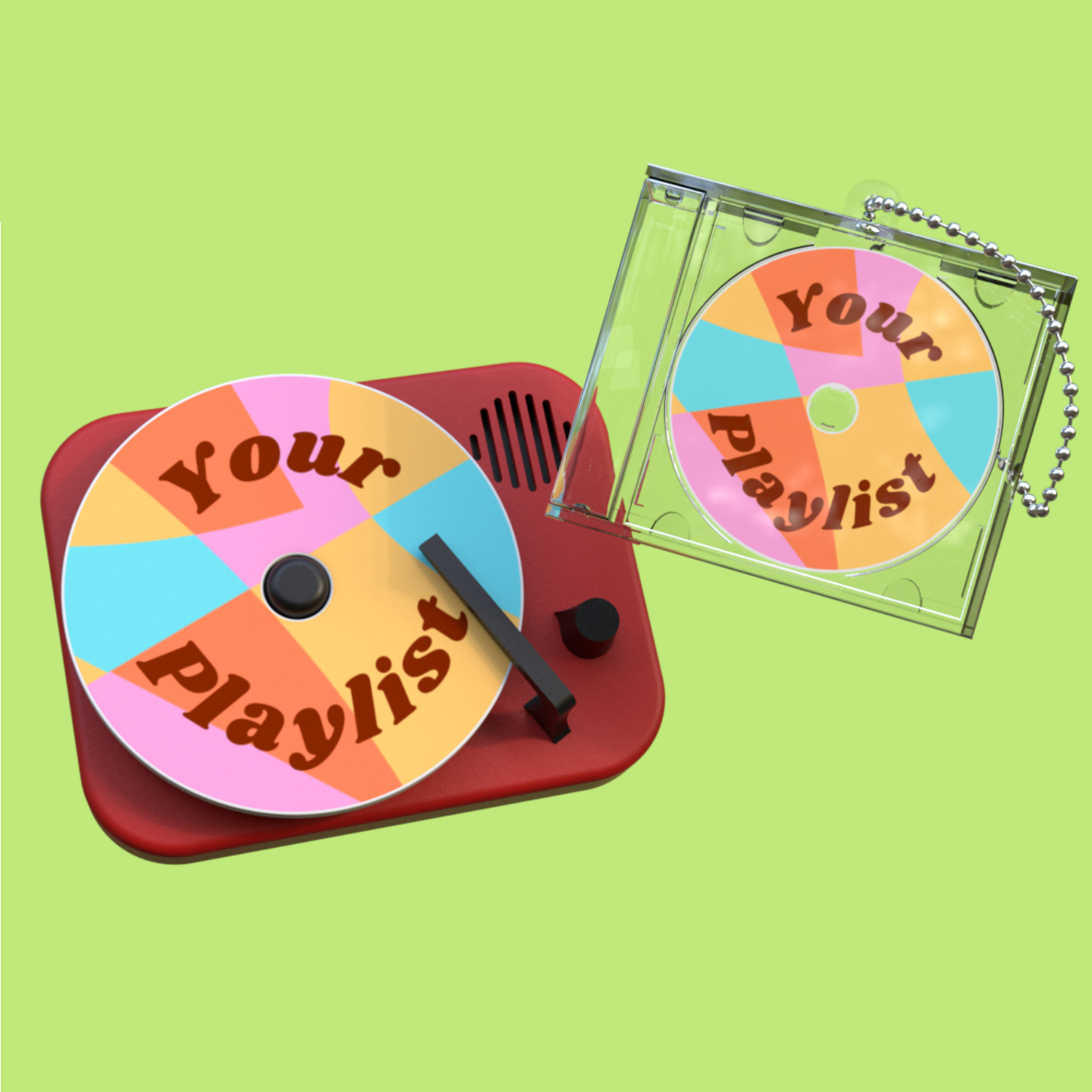 Spinner & CD Keychain